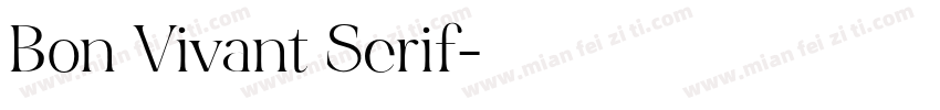 Bon Vivant Serif字体转换